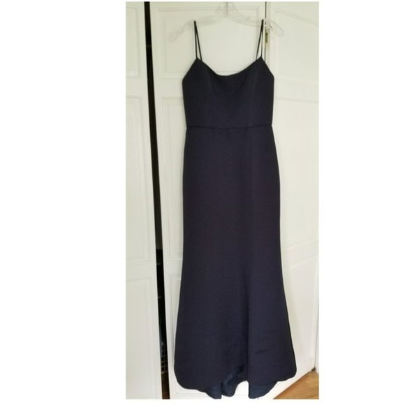 Amsale Moe Dress - Navy BHLDN - Picture 4 of 9